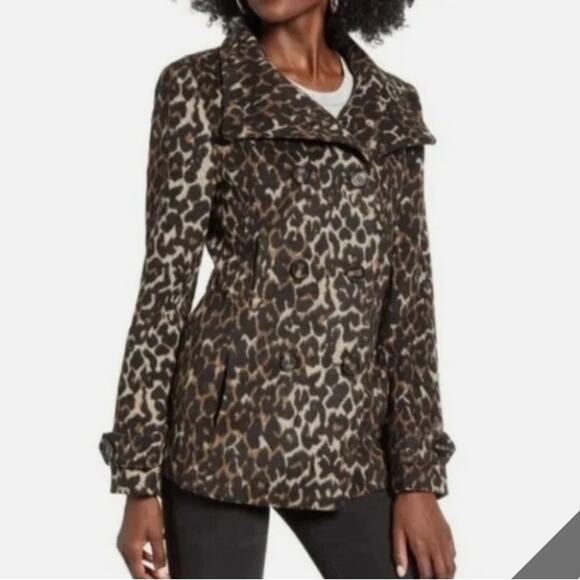Thread & Supply Animal Print Wool Blend Jacket size Small Peacoat - Picture 1 of 10
